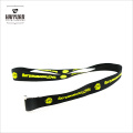 China Herkunft Schwarz Polyester Neck Strap mit Ihrem eigenen Logo Heavy Metal Hook